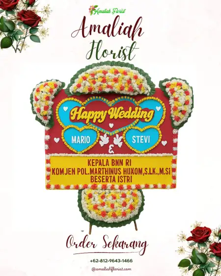 Papan Bunga Pernikahan Bugeman
